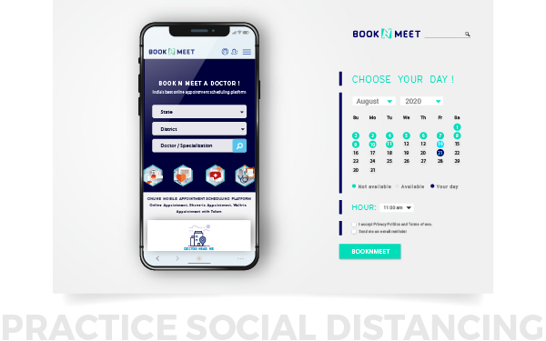 BOOKNMEET mobile app for patients